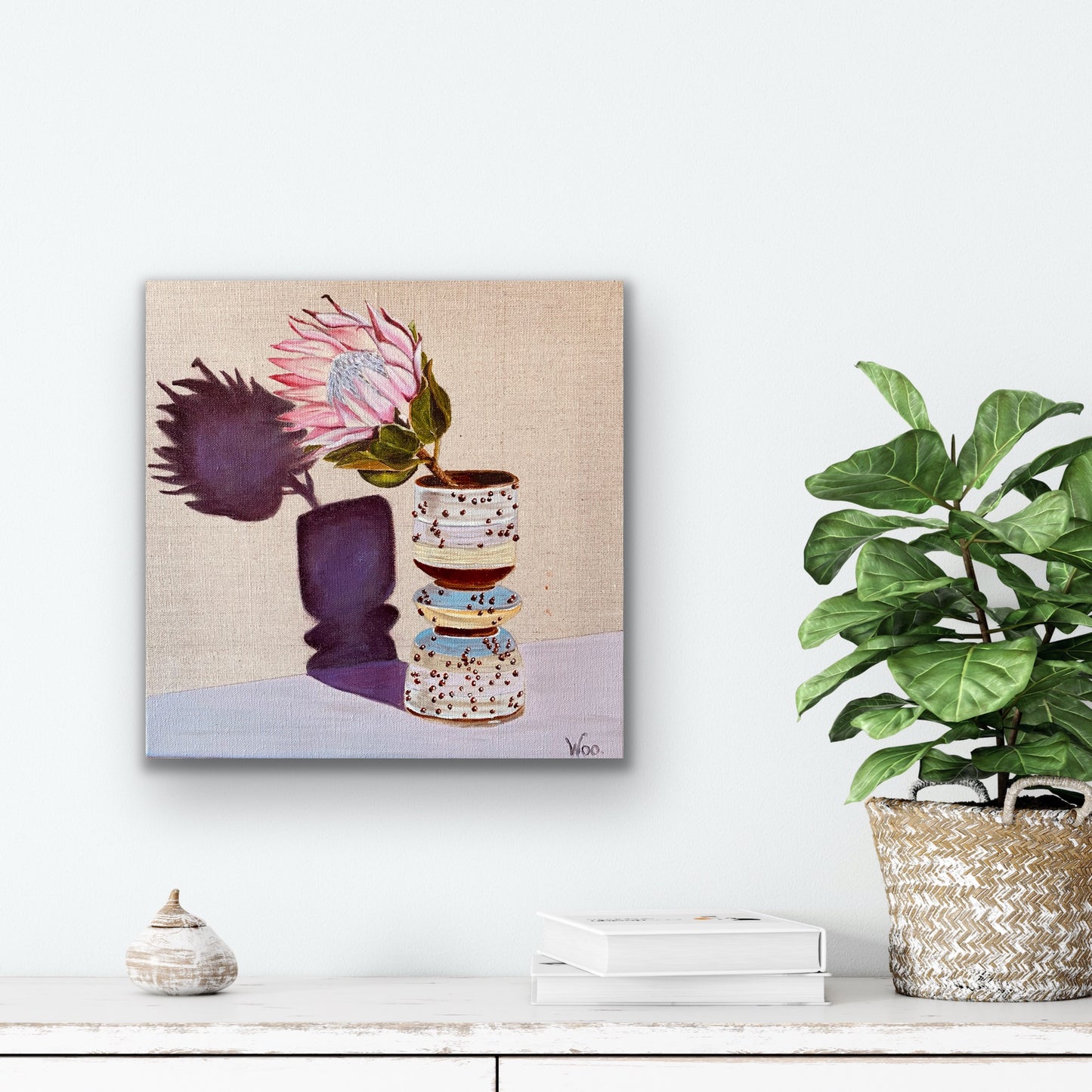 Protea in Dotty Pottery