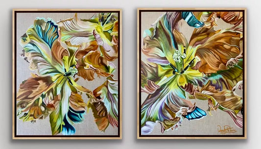Tulip Amore Framed Diptych