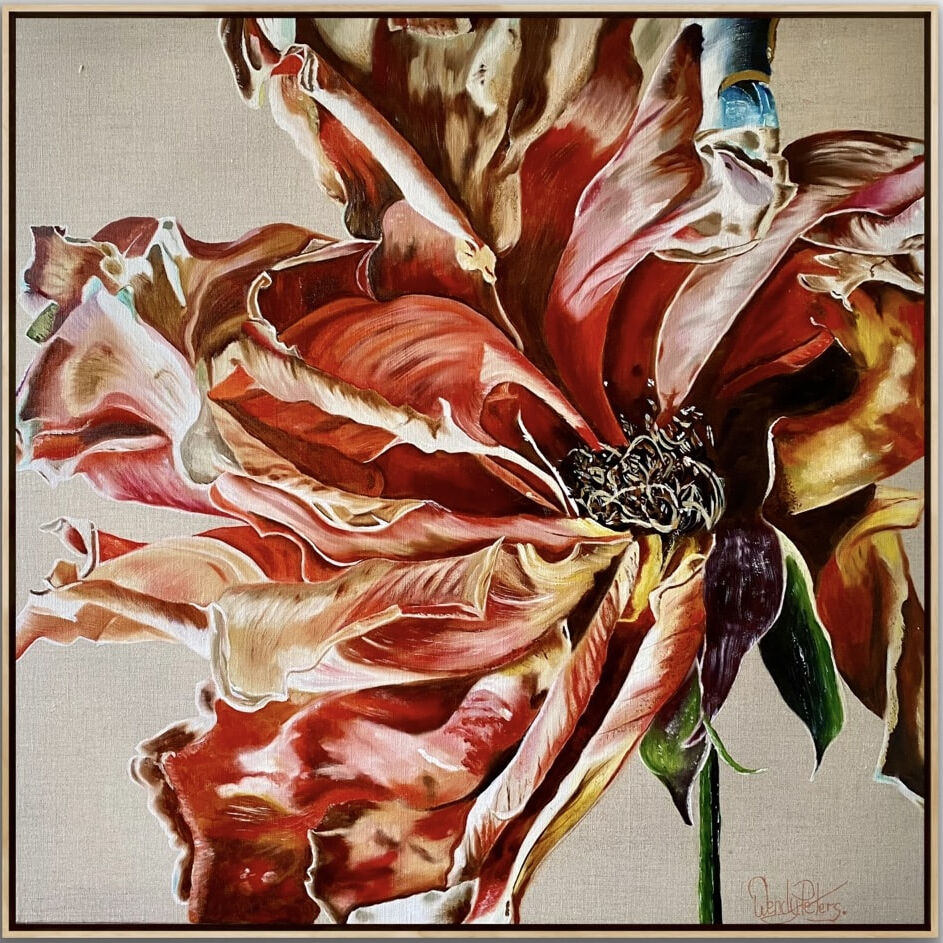 Rose_allure_framed_76x76_oil_linen_11:24_wendy_Peters