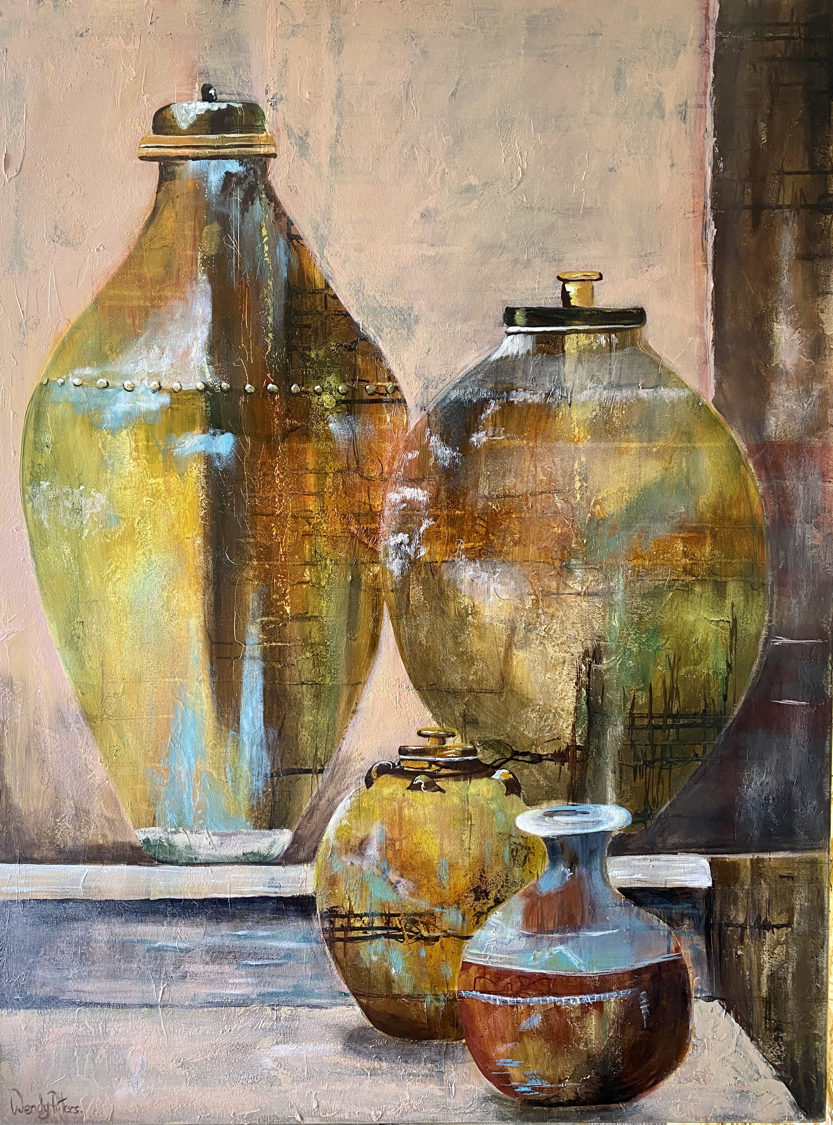 Ancient_Pots_90x1200_acrylic_Wendy_Peters
