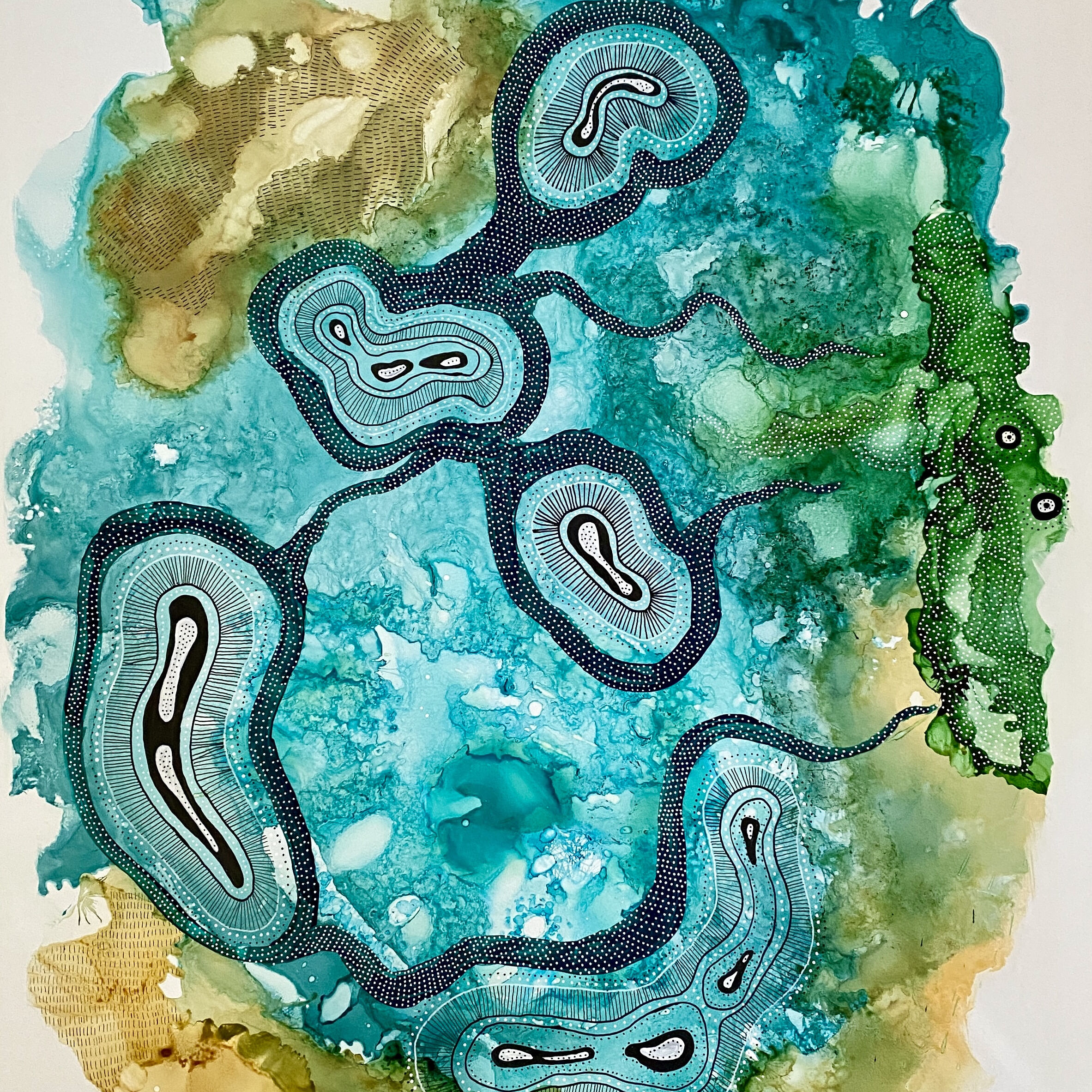 The_Shallow_Shoal_mixed_media_40cmx60cm_Wendy_Peters