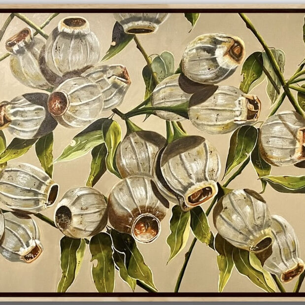 gum_nut_symphony-framed-oil-183x92_wendy_peters