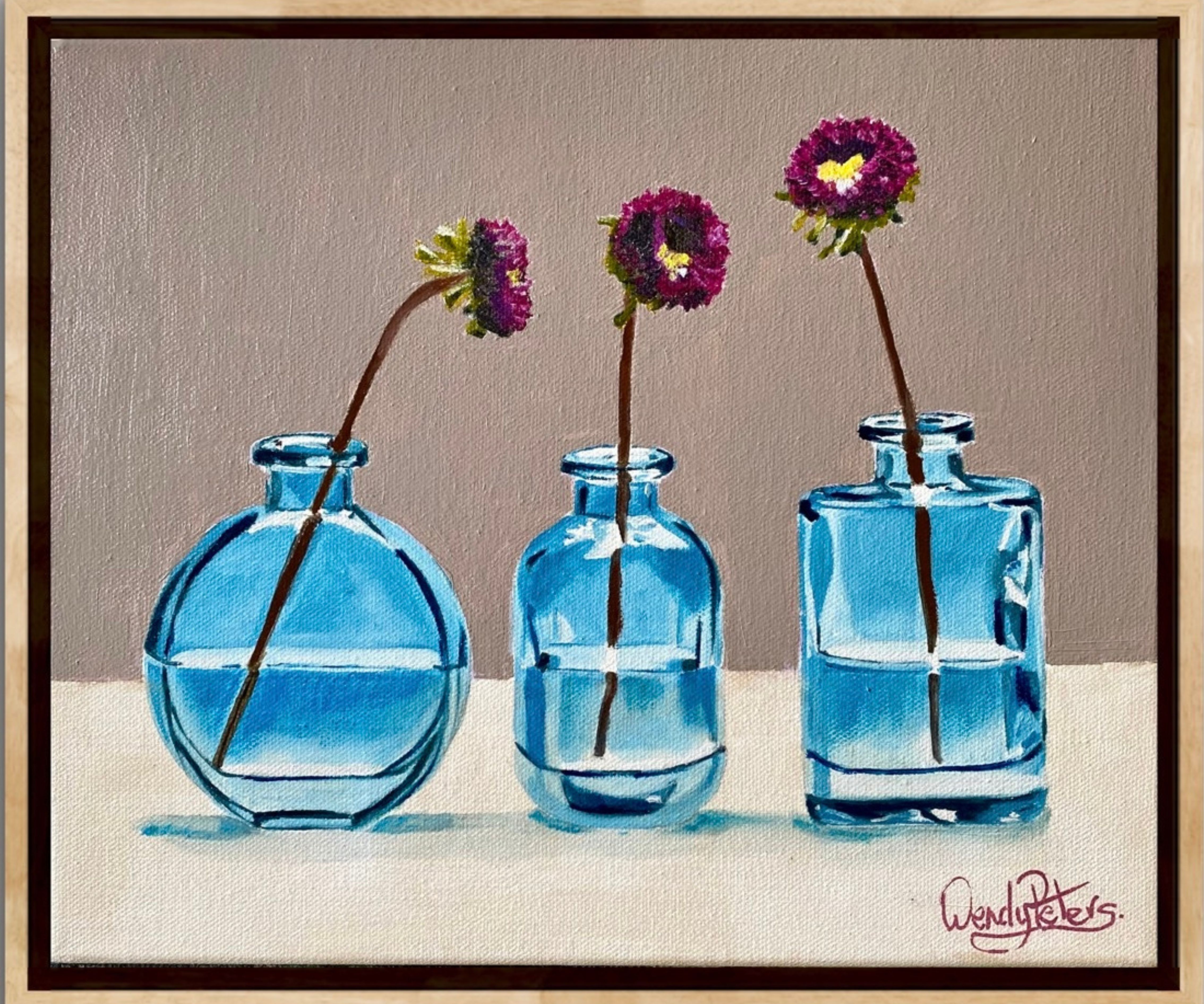 Three_blue_vases_oil_canvas_30x25_wendy_peters