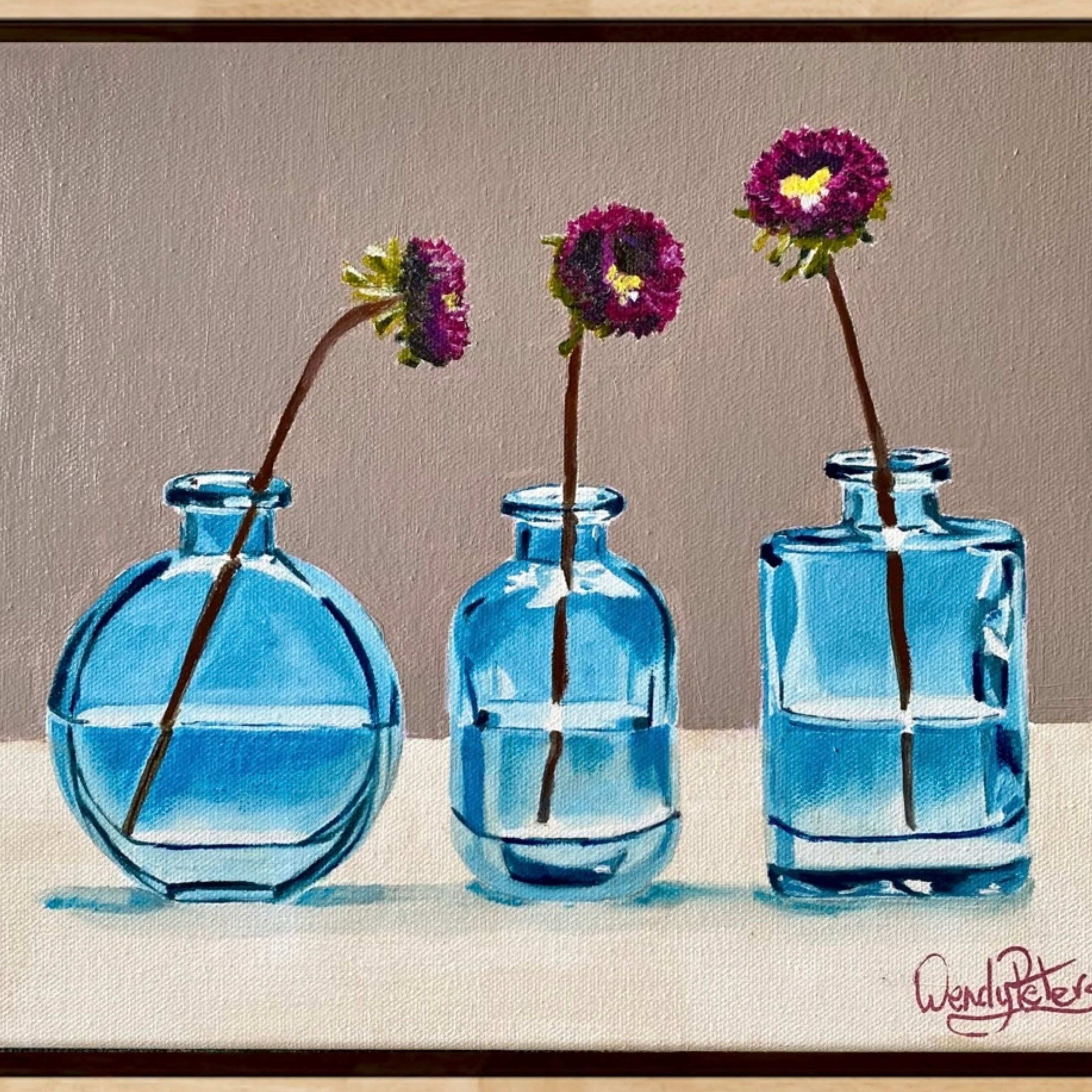 Three_blue_vases_oil_canvas_30x25_wendy_peters