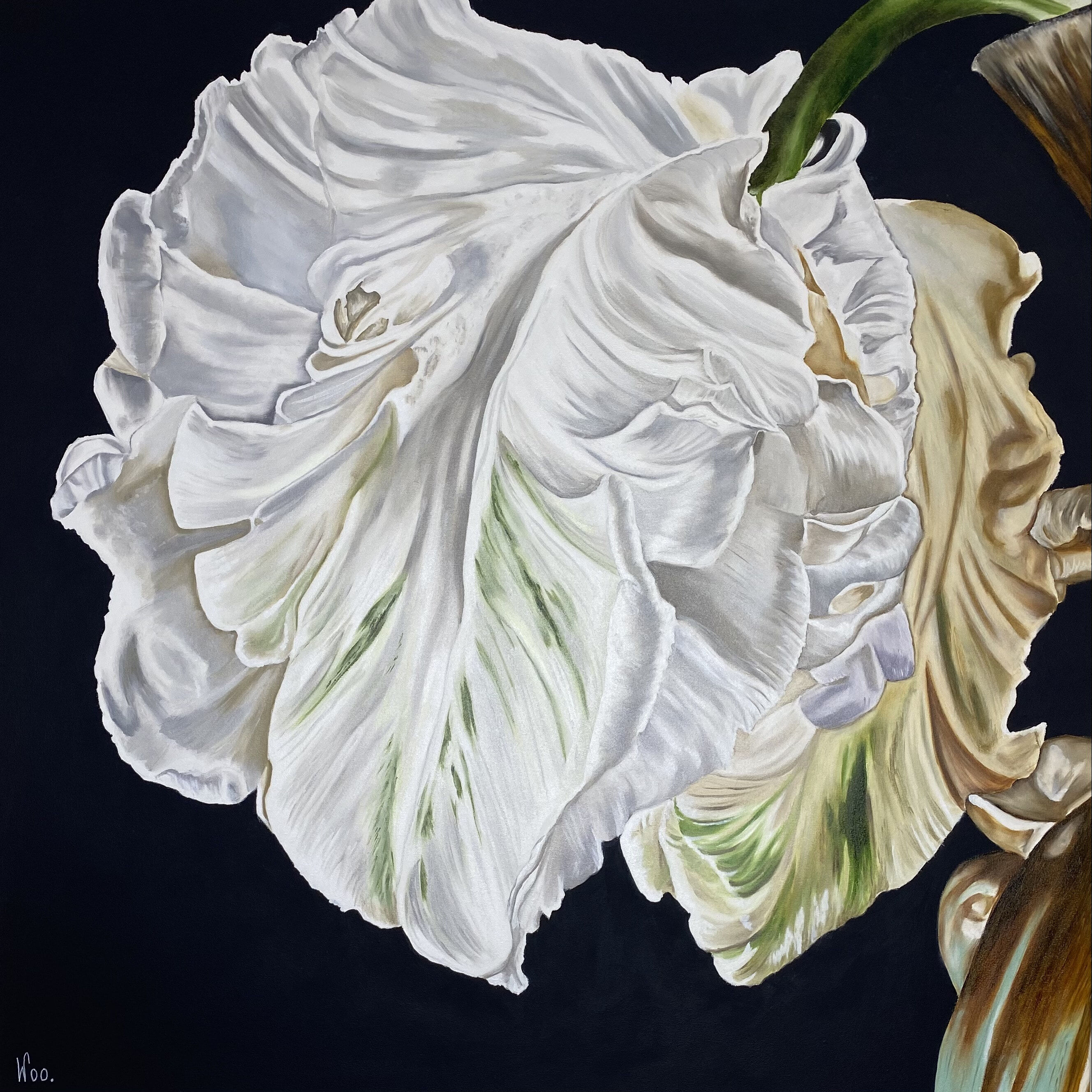 Wendy Peters _ Ephemeral Grace 91.5 x 91.5 oil and acrylic 