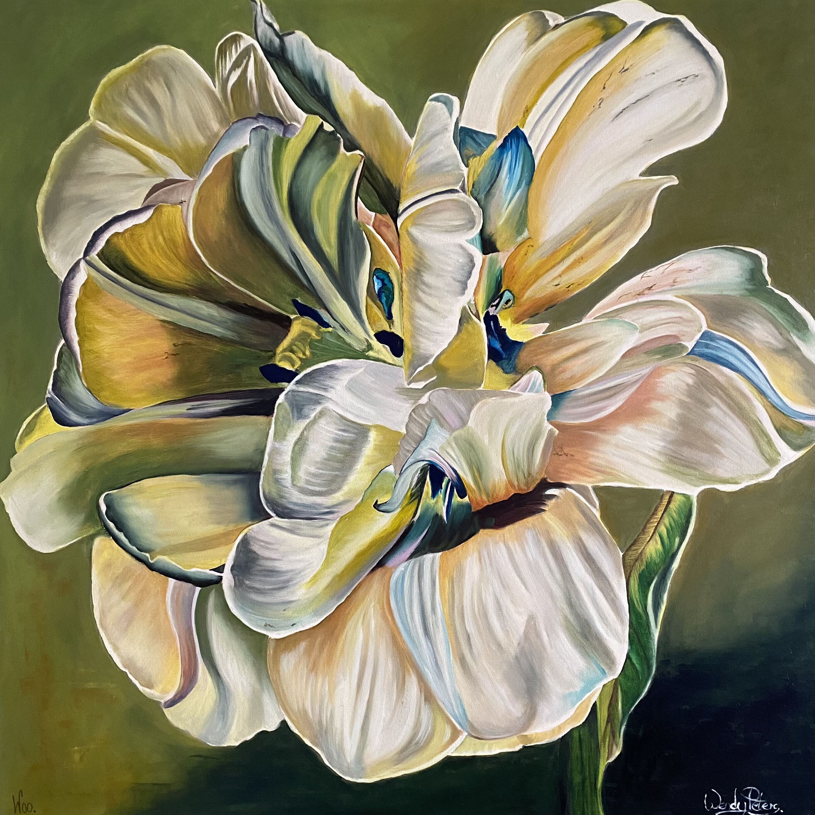 tulipe-en-vert-oil-06:24-92x22-Wendy-Peters