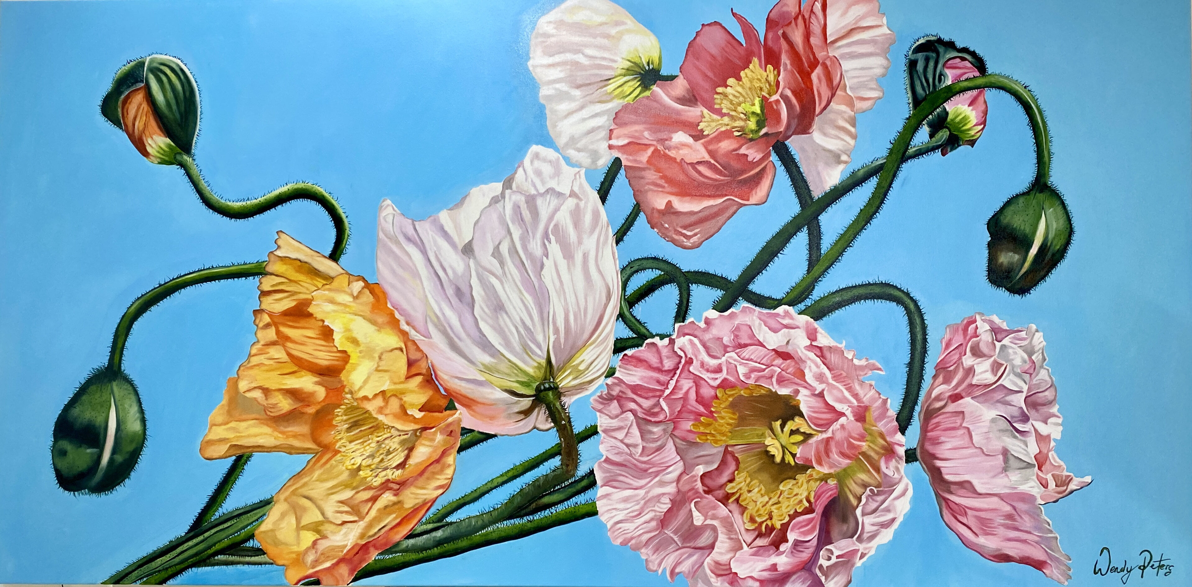 Floating_On_Air_183x91_oil_on_Canvas_Wendy_Peters