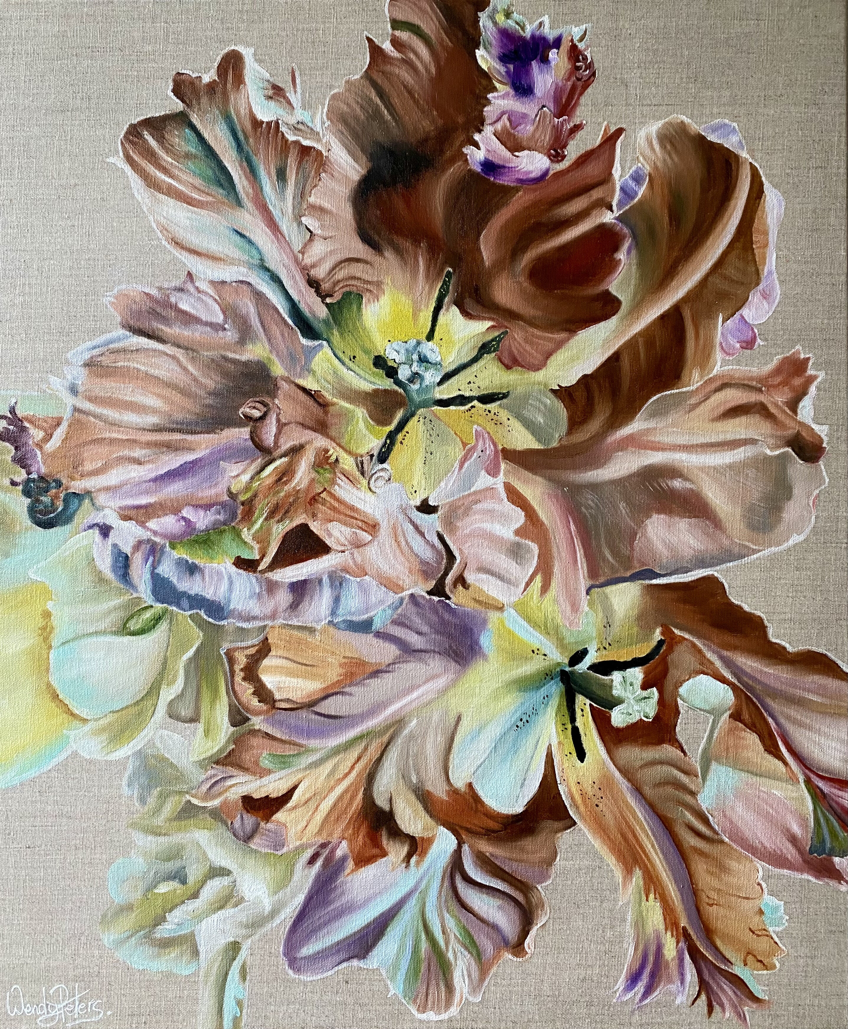The_Unfurled_Tulip_I_oil_50x60_Wendy_Peters